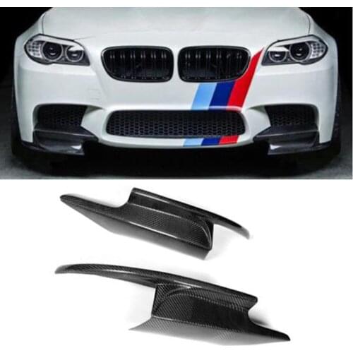 Forged Carbon Fiber Front Bumper Splitters Lip Flaps Cupwings Aprons for BMW 5 Series F10 M5 Bumper Only 2011 - 2017