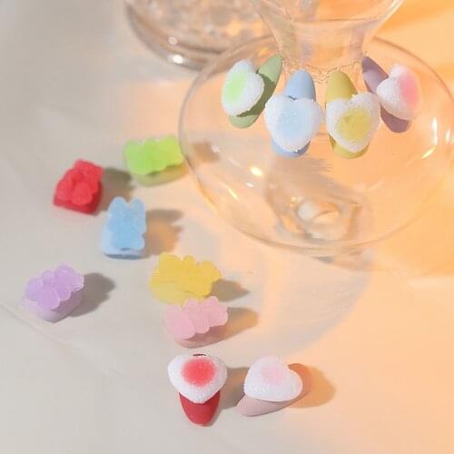 Manicure Gummy Bear Jewelry Color Love Cute Girly Heart Nail Art Decorations Kawaii DIY Nail Art Ornaments For Women Girls