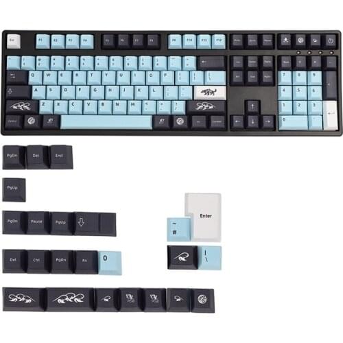 HOT-132 Keys Mizu Keycap Set Cherry Profile PBT Keycaps Set for 61/64/68/KBD75/84/RK836/87/96/980/104/108 Keyboard Keycap