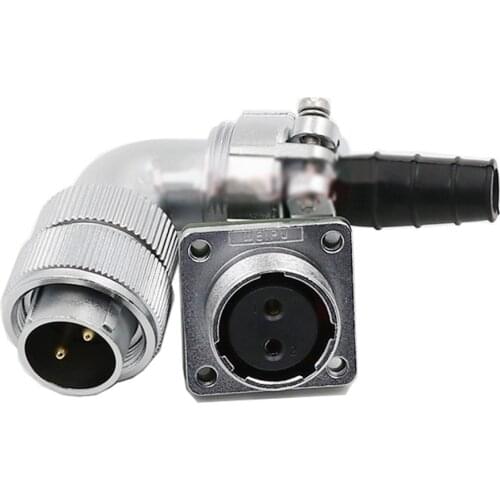 WF20 TV+Z Industrial Panel M20 Angled Plug Socket Aviation Connector Waterproof Automotive 2 3 4 5 7 9 12 Pin Elbow Male Female
