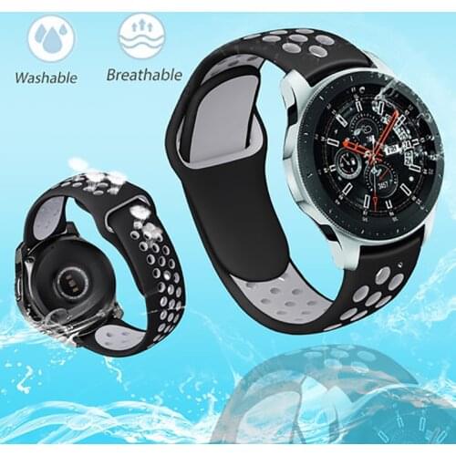 20mm 22mm Watch Strap For Samsung Gear S3 Sport Silicone Bracelet Galaxy Watch 46mm/42mm/Active 2 Band GTS GTR Amazfit bip gt2e