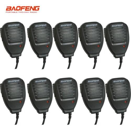 10 pcs baofeng handheld microphone Radio Walkie Talkie microphone Baofeng Speaker Mic for UV-5R UV-82 BF-888S KSUN Quansheng