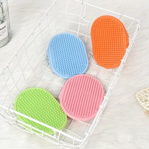 Pet Dog Cat Bath Brush Comb Pets Silicone Washing Glove Hair Fur Grooming Massaging Brush Pet Supplies