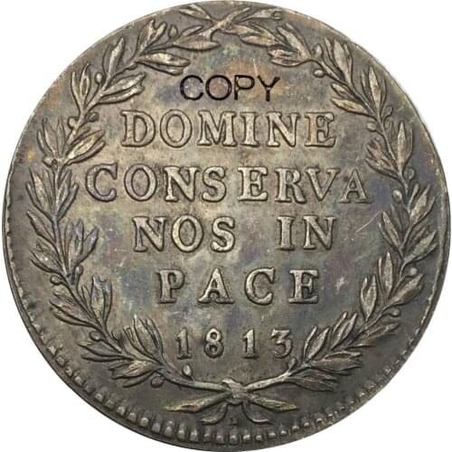 Switzerland Zurich 40 Batzen 1813 Brass Plated Silver Copy Coins Kinds to Make Old Style