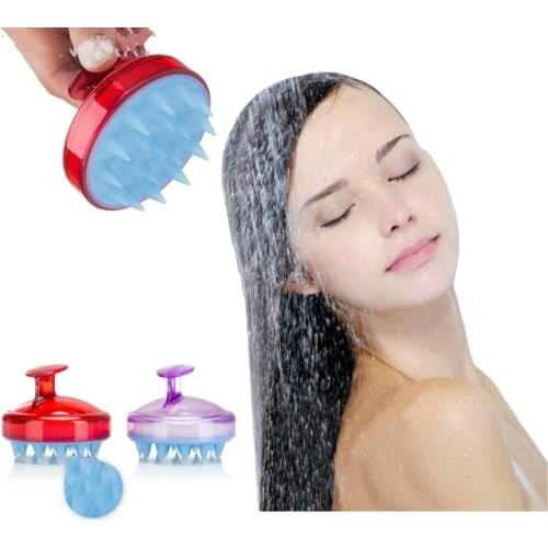 Silicone Head Massager Shampoo Scalp Massage Brush Hair Washing Comb Body Shower Brush Bath Spa Slimming Massage Brush