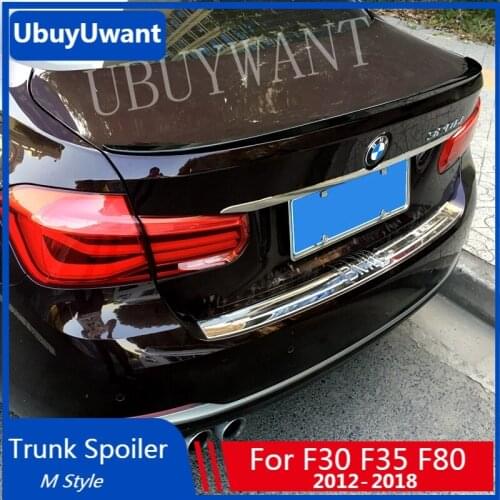 UBUYUWANT For BMW F30 Spoiler M Performance 3 Series 2012-2018 ABS Plastic Black Rear Spoiler Tail Trunk Boot Wing Decoration