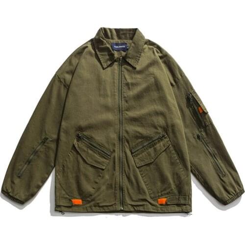 High Quality Splicing Pullover Jacket Streetwear Kpop Korean Style Fashions Clothes Hip Hop College Army Jackets 2020 Clothing