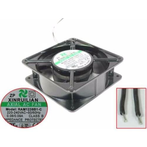 Xinruilian RAM1238B1-C AC 220V 0.08A 120x120x38mm 2-wire Server Cooling Fan