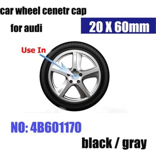 Good quality 20pcs/set 60mm Car Wheel Center Hub Cap Car Rim Emblem Badge for AUDI A1 A2 A3 A4 A5 A6 A7 A8 Q1