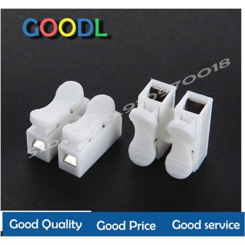 10PCS terminal block wire connector wire connector connector row column quick spring push-type docking two-position CH-2