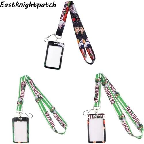 12pcs/lot E3065 Anime Necklack Lanyard Key Gym Strap Multifunction Mobile Phone Decoration With Card Holder Cover For Fans