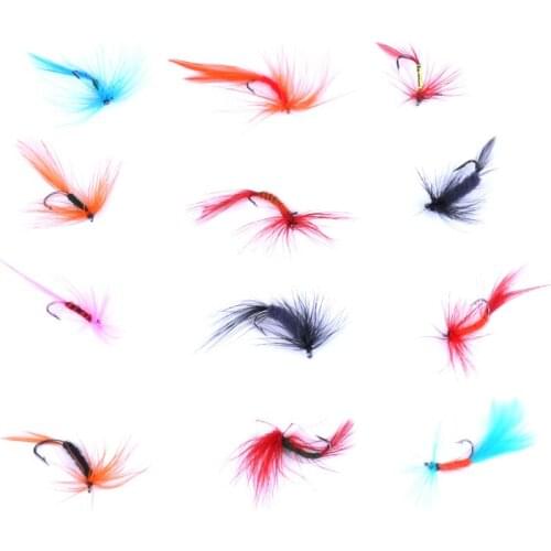 12pc Multicolor MayFly Trout Fishing Flies Artificial Insect Artificial Insect Bait Bumble Bee Fly Fishing