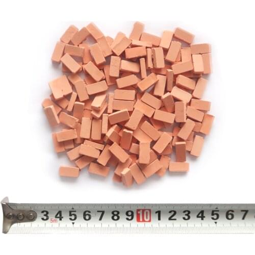 140Pcs 1/16 Scale Mini Red White Brick Wall WW2 Building Scene Architectural Model Diorama Micro Landscape Decorative For Layout