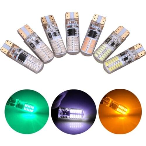 2pc T10 W5W Car LED Lights Strobe Flashing Warning Lights 194 168 Auto License Plate Lamp Wedge Clearance Bulbs 12V Police Light