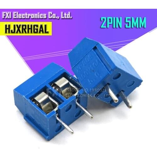 20PCS KF301-2P 5.08mm KF301 2 Pin Blue Connect Terminal Screw Terminal Connector Splice connector