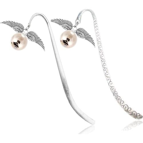 20 PCS Metal Bookmark Book Deathly Hallows Notebook Bookmark Page Marker Magic Clip Marque Journal Pin