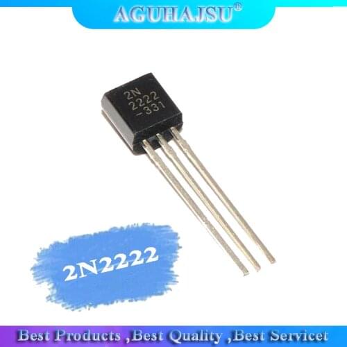 20pcs Inline Transistor 2N2222 KSP222 MPS2222A NPN Low Power Transistor Package TO-92 40V 0.8A
