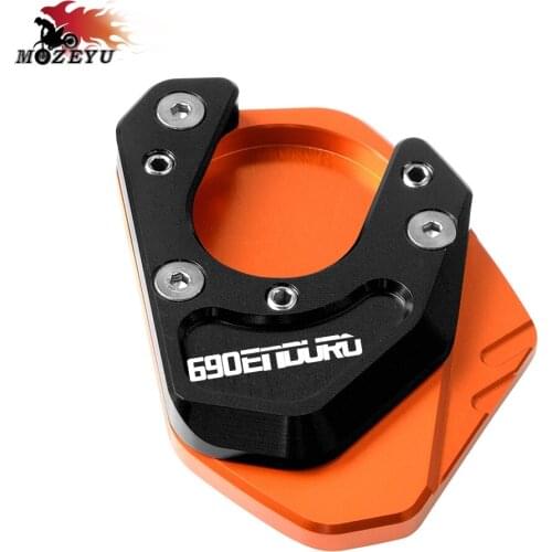 690 Enduro 2008 AU GB EU Motorcycle Accessories Side Stand Enlarge Kickstand Extension Plate Pad Support-Extension Pads Parts
