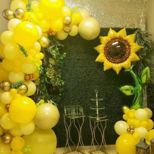 75pcs sunflower foil balloons Romantic red pink mariage wedding birthday decoration Valentines Day event & party supplies kids