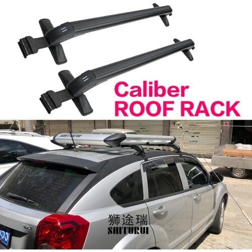 Car Luggage Rack Crossbar Roof Rack FOR Dodge Caliber 5 Door Estate Jan 2006-2017 LOAD 150KG BAR LED Matching roof modification
