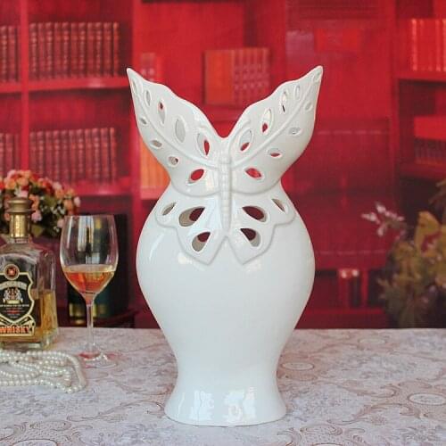 Butterfly Yu upscale gilt porcelain vase ornaments modern creative home fashion ceramic crafts wholesale