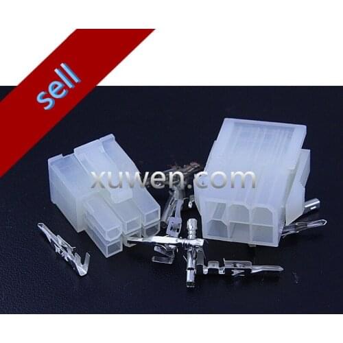 Free shipping 10/Lot kit 6p Automobile wire connector plug 5557 5559 plastic terminal plug spring terminals