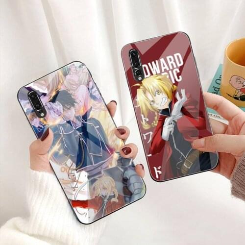 Anime Fullmetal Alchemist Phone Case Tempered Glass For Huawei P30 P20 P10 lite honor 7A 8X 9 10 mate 20 Pro