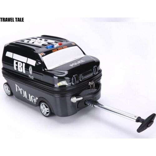 TRAVEL TALE 18 inch car style suitcases travel box carry on trolley luggage bag for kids