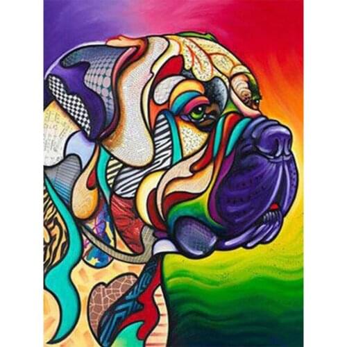 DIY 5D Diamond Painting Animal Dog Pet Cross Stitch Kit Full Drill Embroidery Mosaic Art Picture of Rhinestones Home Decor Gift