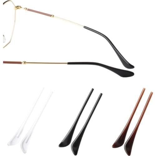 200pcs DT006 Anti Slip Acetate Eyeglasses Temple Tips Glasses Accessories For Optical Frame Temples Brown Black Clear