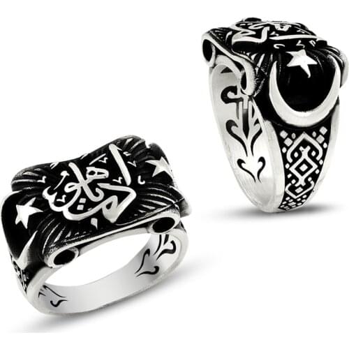 925 Silver Handmade Elegant Ottoman Rings for Men