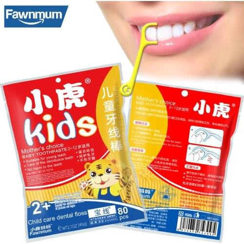 Fawnmum80 PcsDental floss Toothpick Dental Floss Picks Plastic Toothpicks Floss StickWith Thread for Teeth Cleaning Oral Hygiene