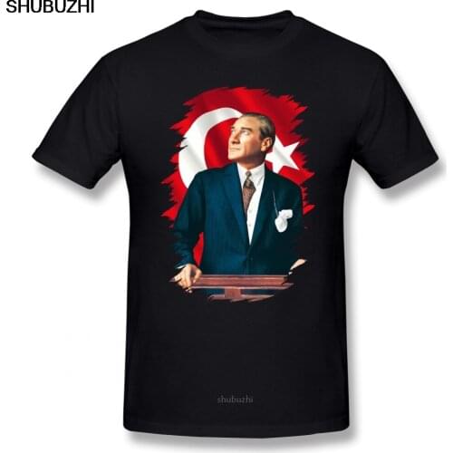 Ataturk T Shirt Mustafa Kemal Ataturk T-Shirt Summer Plus size Tee Shirt cotton Male Cute Short Sleeve Graphic Tshirt sbz8394