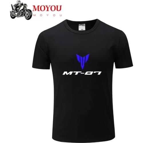 For Yamaha MT-07 MT07 mt07 T Shirt Men New LOGO T-shirt 100% Cotton Summer Short Sleeve Round Neck Tees Male