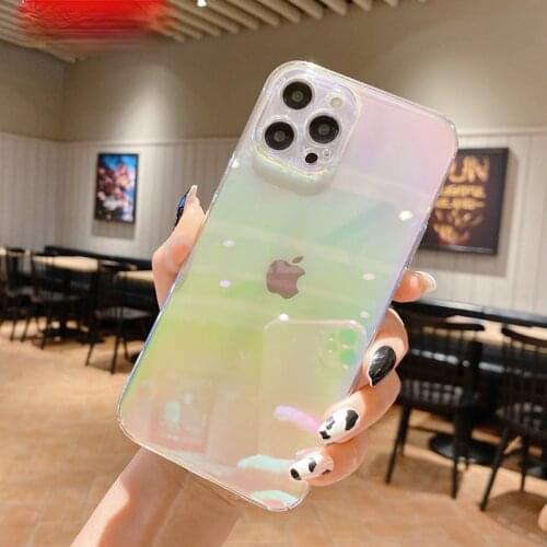 Gradient Case on For iPhone 12 Pro Max iPhone12 11 Pro Max 11Pro X XS XR Case Luxury Clear Cover for iPhone 11 Cases