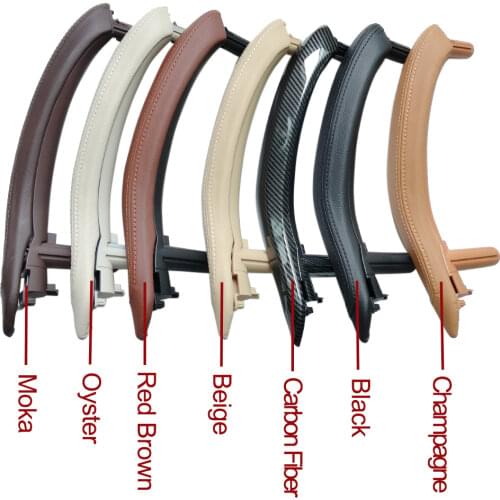 LHD RHD Left Right Interior Door Handle Assembly Set with Outer Leather Cover For BMW X5 X6 F15 F16 2014-2018