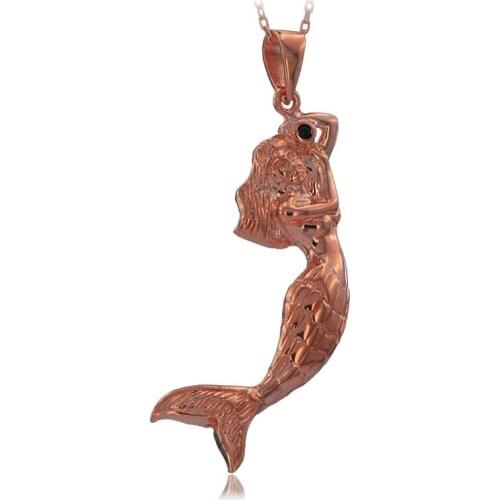 MermaidNecklace 925 Sterling Silver Sea Animal Ocean Charm Bridesmade Nautical Gift