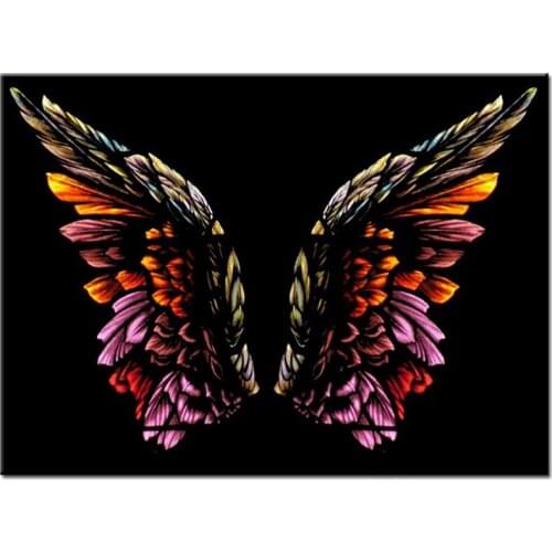 Angel Wing mosaic,wall painting Cross-Stitch color abstract art Full square drill cartoon diamond Embroidery sale gift YY4950