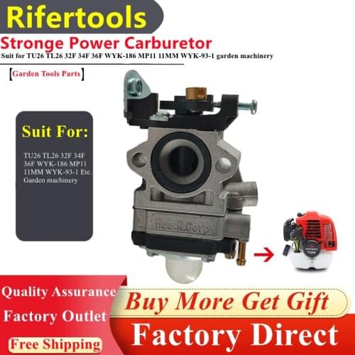 Brand New MP11 Carburetor Part For TU26 TL26 32F 34F 36F WYK-186 TU26 WYK-93-1 Garden Machine Go-Ped Scooter Spare Parts Factory