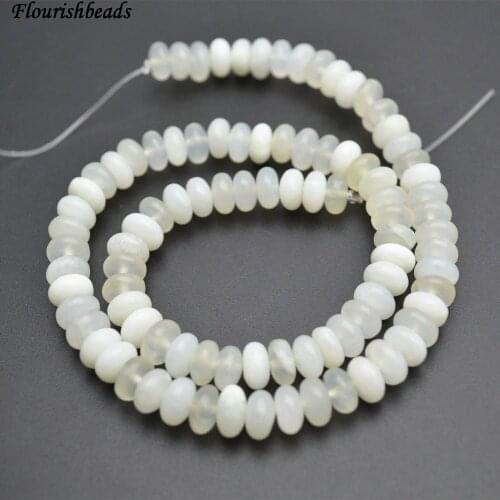 Wholesale 5x8mm Natural White Xinshan Jade Stone Rondelle Spacer Loose Beads Fashion Jewelry making supplies 5 strands per lot