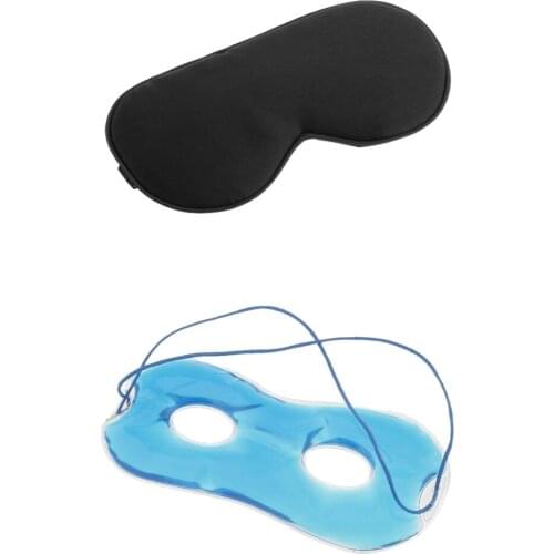 Cold Ice Eye Patch Relieve Eyes Stress Heat Eye Care Mask + Sleep Eyeshade