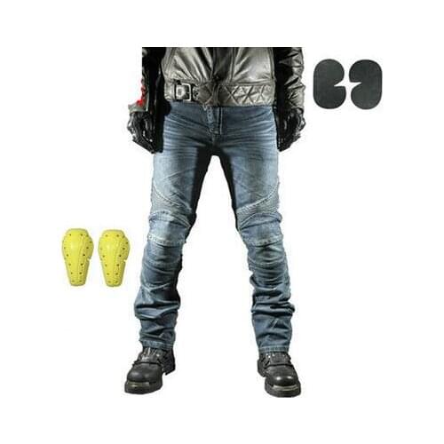 Europe and the United States motorcycle racing casual straight jeans anti-fall knee pads off-road