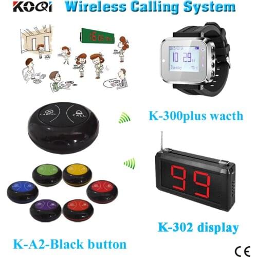 Professional design 2-digit display receiver calling button transmitter customer service call center