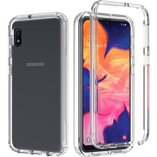 Transparent Clear Case for Samsung Galaxy A10e SM-A102U Silicone Phone Back Bag Gradient Edge Full Body Hard Protective Cover