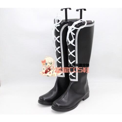 Re: Life in a Different World from Zero Crusch Karsten Black Long Cosplay Shoes Bots X002