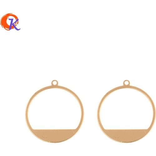 Cordial Design 50Pcs 21*23MM Jewelry Accessories/Charms/Round Shape/Genuine Gold Plating/Hand Made/Earring Findings/DIY Making