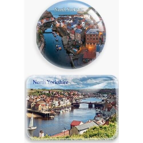 North Yorkshire, England Fridge Magnet World Travel Souvenir glass Refrigerator Magnetic Stickers Home Decor