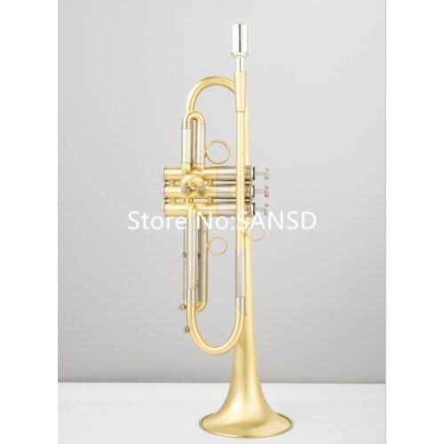Brand New Bach Bb Trumpet Brass Plated Real photos Professional Musical Instruments With Case Free Shipping