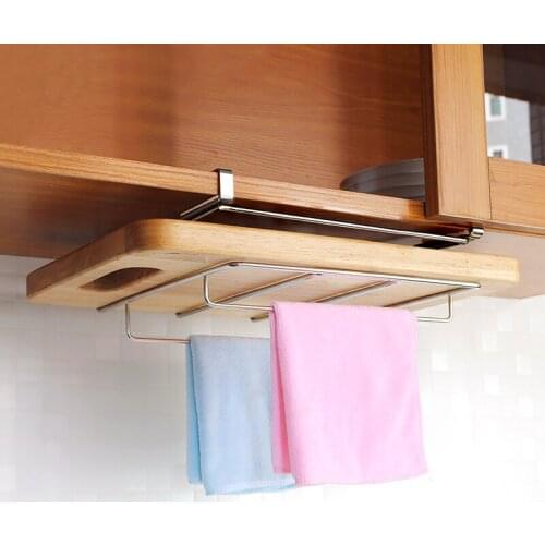 Punch-Free Chopping Board Rack Chopping Board Rack 304 Stainless Steel Chopping Board Rack Rag Rack Kitchen Towel Rack