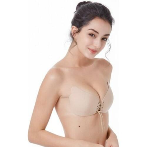 Super Push Up Seamless Women Invisible Bra Self-Adhesive Sticky Wedding Party Front Strapless B C D Cup Fly Bra Women Plus Size